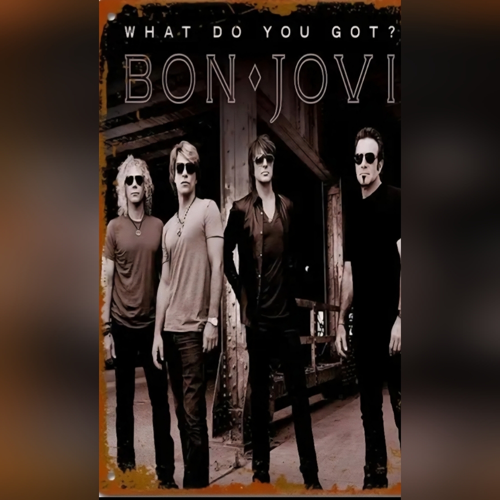 Bon Jovi Band Aluminum Tin Decorative Sign
